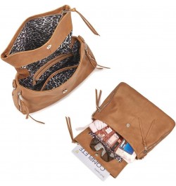 Hobo Crossbody Bags for Women Vegan Leather Handbags Tote Purse Shoulder Bag Women's Handle Bags with Wide Strap Brown $20.63...