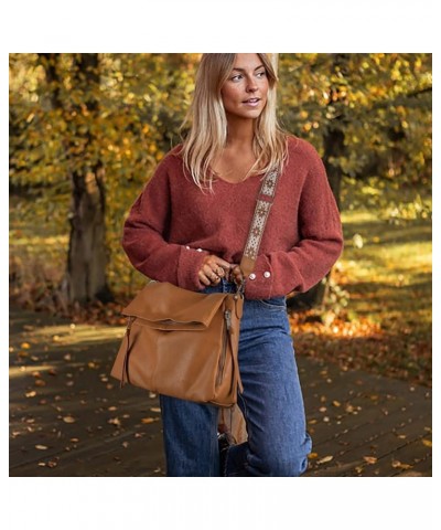 Hobo Crossbody Bags for Women Vegan Leather Handbags Tote Purse Shoulder Bag Women's Handle Bags with Wide Strap Brown $20.63...