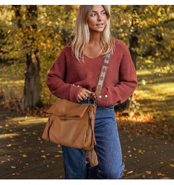 Hobo Crossbody Bags for Women Vegan Leather Handbags Tote Purse Shoulder Bag Women's Handle Bags with Wide Strap Brown $20.63...