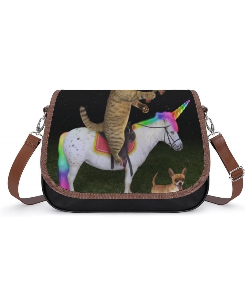 Printed Crossbody Bags Women City Leather Shoulder Bag Satchel Hobo Bags Trendy Chicken Art Painting Color12 $18.49 Hobo Bags