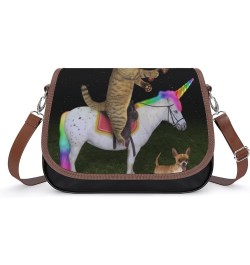 Printed Crossbody Bags Women City Leather Shoulder Bag Satchel Hobo Bags Trendy Chicken Art Painting Color12 $18.49 Hobo Bags