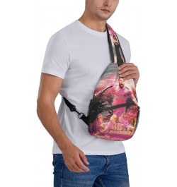 Hiking Travel Bag Multifunction Chest Shoulder Bag Cartoon Soccer Player Sling Crossbody Bag With Adjustable Strap unisex. M2...