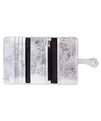 Women's Mila Printed Leather Trifold Wallet Rose Gold White $37.62 Wallets