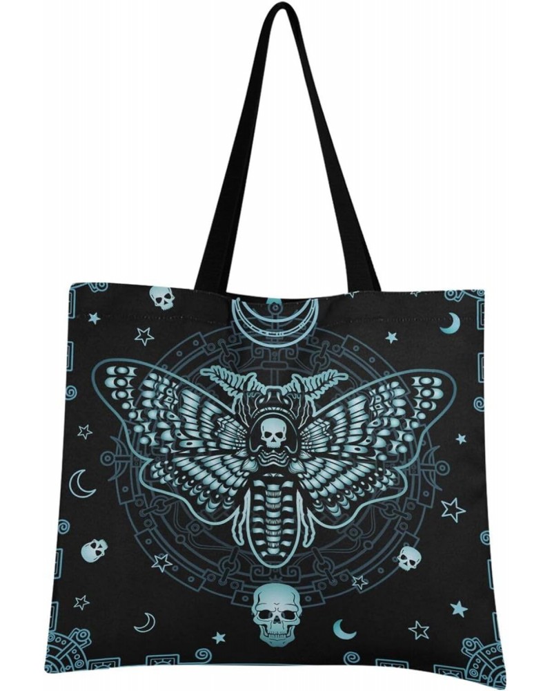 Handbags and Purse Butterfly Skull for Women Tote Bag Large Capacity Top Happy Halloween Gothic Storage Handle Shopper Should...