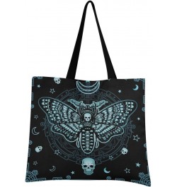 Handbags and Purse Butterfly Skull for Women Tote Bag Large Capacity Top Happy Halloween Gothic Storage Handle Shopper Should...