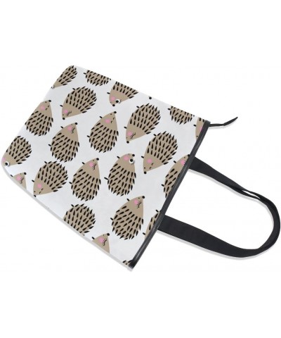 Tote Canvas Shoulder Bag Cute Hedgehog Womens Handbag $12.47 Shoulder Bags