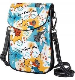 Small Crossbody Bags Cell Phone Purse - Stylish and Compact Purse with Adjustable Shoulder Strap Cute Shark Print Pattern Mul...