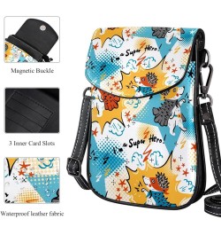 Small Crossbody Bags Cell Phone Purse - Stylish and Compact Purse with Adjustable Shoulder Strap Cute Shark Print Pattern Mul...