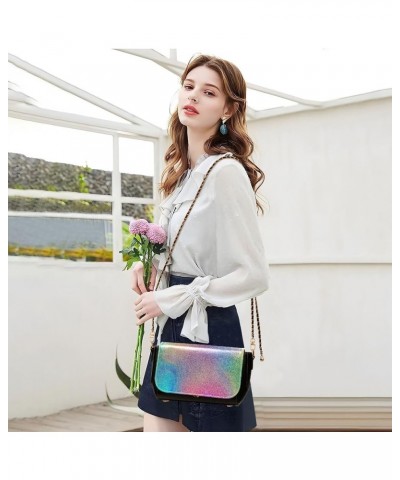 Crossbody Bags for Women Trendy Women's Black Shoulder Bag Small PU Leather Flap Cross Body Bag Handbags Pattern7 $20.90 Cros...