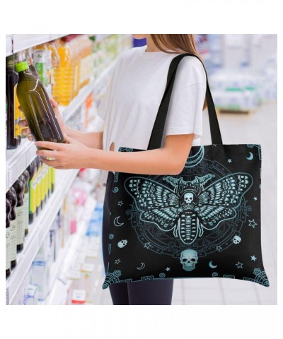 Handbags and Purse Butterfly Skull for Women Tote Bag Large Capacity Top Happy Halloween Gothic Storage Handle Shopper Should...