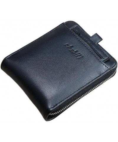 Men Wallet Coin Bag multifunction Purse Coin Pouch Wallets for Men Card Holder Short Purses (Color : Black) Black $39.66 Wallets