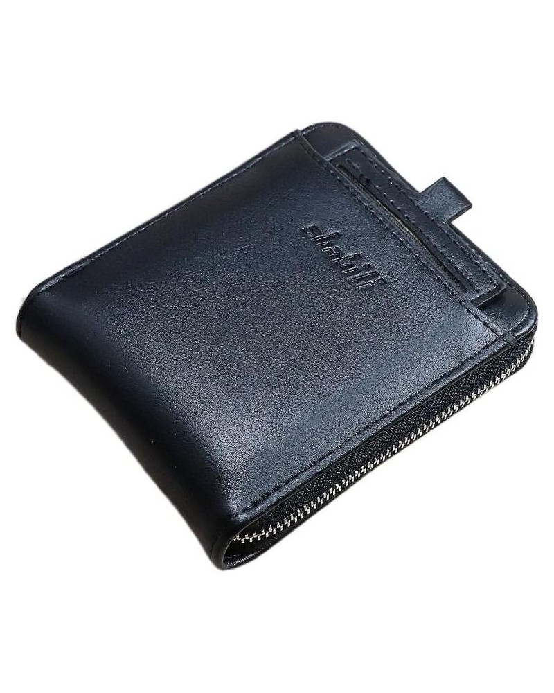 Men Wallet Coin Bag multifunction Purse Coin Pouch Wallets for Men Card Holder Short Purses (Color : Black) Black $39.66 Wallets