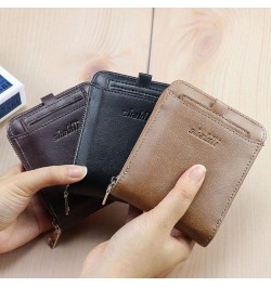 Men Wallet Coin Bag multifunction Purse Coin Pouch Wallets for Men Card Holder Short Purses (Color : Black) Black $39.66 Wallets