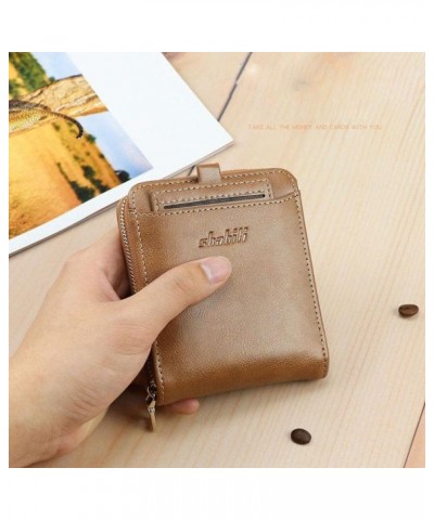 Men Wallet Coin Bag multifunction Purse Coin Pouch Wallets for Men Card Holder Short Purses (Color : Black) Black $39.66 Wallets