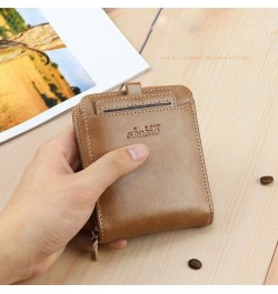 Men Wallet Coin Bag multifunction Purse Coin Pouch Wallets for Men Card Holder Short Purses (Color : Black) Black $39.66 Wallets