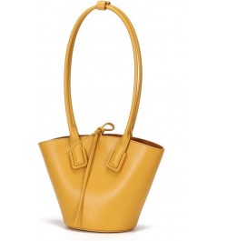 2020 New Fashionable Genuine Leather Sling Bags Handbags Catfish Bags Yellow $26.24 Handbags