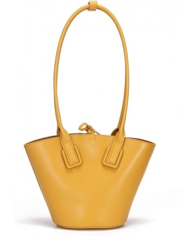 2020 New Fashionable Genuine Leather Sling Bags Handbags Catfish Bags Yellow $26.24 Handbags