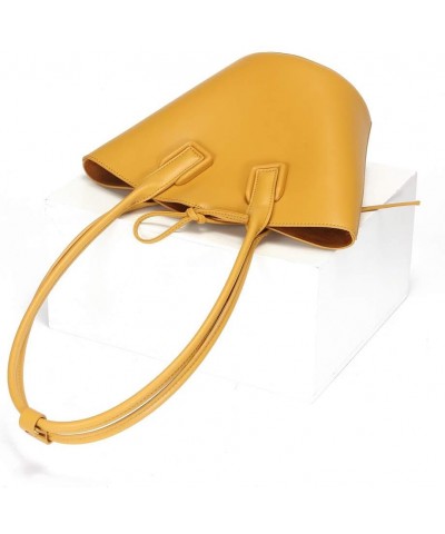 2020 New Fashionable Genuine Leather Sling Bags Handbags Catfish Bags Yellow $26.24 Handbags