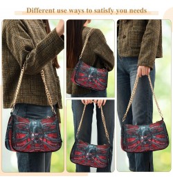 Skull 3d Science Fiction Shoulder Bag Purse for Women Tote Handbag with Zipper Closure $18.28 Totes