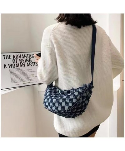 Denim Tote Bag canvas casual everyday Clutch Bag Adjustable Shoulder Handbag designed for the modern womanbolso de mujer Dark...