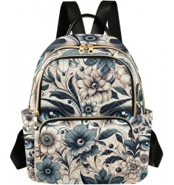 Mini Backpack Purse for Women, Elegant Eye Flowers Travel Bag Casual Daypack Shoulder Bag Small $15.68 Backpacks