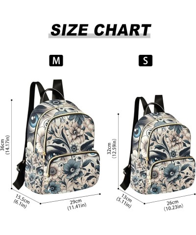 Mini Backpack Purse for Women, Elegant Eye Flowers Travel Bag Casual Daypack Shoulder Bag Small $15.68 Backpacks