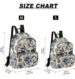 Mini Backpack Purse for Women, Elegant Eye Flowers Travel Bag Casual Daypack Shoulder Bag Small $15.68 Backpacks