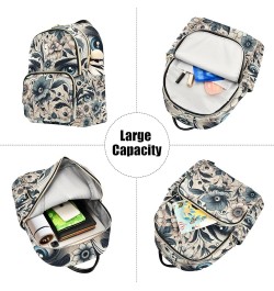 Mini Backpack Purse for Women, Elegant Eye Flowers Travel Bag Casual Daypack Shoulder Bag Small $15.68 Backpacks