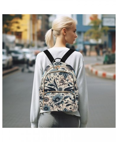 Mini Backpack Purse for Women, Elegant Eye Flowers Travel Bag Casual Daypack Shoulder Bag Small $15.68 Backpacks