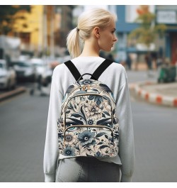 Mini Backpack Purse for Women, Elegant Eye Flowers Travel Bag Casual Daypack Shoulder Bag Small $15.68 Backpacks