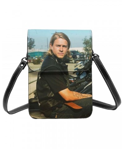 Charlie Hunnam Small Cell Phone Purse Fashion Mini Crossbody Bags With Strap Adjustable Handba For Women Black $16.28 Crossbo...