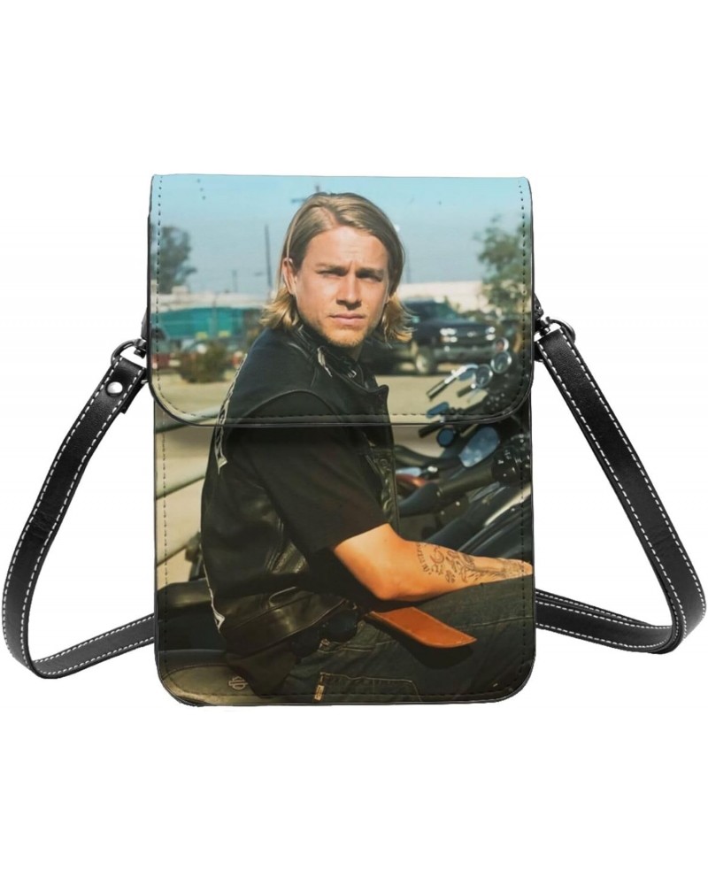 Charlie Hunnam Small Cell Phone Purse Fashion Mini Crossbody Bags With Strap Adjustable Handba For Women Black $16.28 Crossbo...