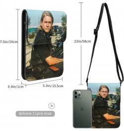 Charlie Hunnam Small Cell Phone Purse Fashion Mini Crossbody Bags With Strap Adjustable Handba For Women Black $16.28 Crossbo...