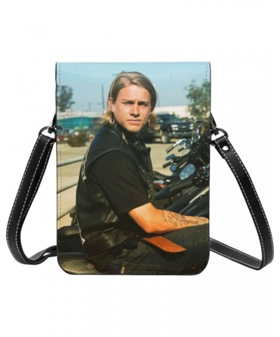 Charlie Hunnam Small Cell Phone Purse Fashion Mini Crossbody Bags With Strap Adjustable Handba For Women Black $16.28 Crossbo...