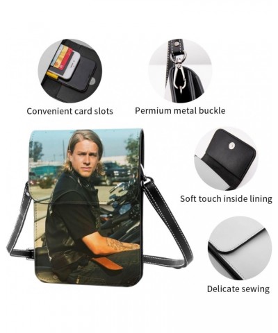 Charlie Hunnam Small Cell Phone Purse Fashion Mini Crossbody Bags With Strap Adjustable Handba For Women Black $16.28 Crossbo...