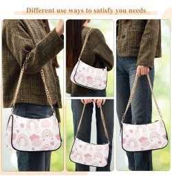 Pink Rainbow Clouds Rain Crossbody Bags for Women Tote Bag Women's Shoulder Handbags Clutch Purses for Women $17.99 Totes