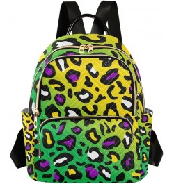 Mardi Gras Women Backpack Mardi Gras Leopard Rock Travel Bag Compact Daily Bag Small $14.87 Backpacks