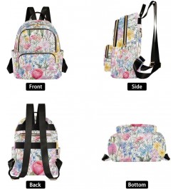 Floral Watercolor Flowers and Leaves Women Stylish Backpack, Casual Daypack Backpack, Festival Backpack, M Watercolor Floral ...