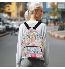 Floral Watercolor Flowers and Leaves Women Stylish Backpack, Casual Daypack Backpack, Festival Backpack, M Watercolor Floral ...