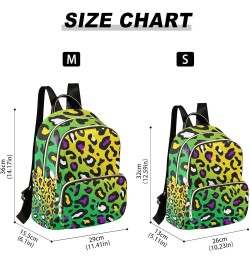 Mardi Gras Women Backpack Mardi Gras Leopard Rock Travel Bag Compact Daily Bag Small $14.87 Backpacks