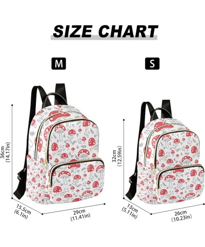 Forest Mushroom Pattern Backpack Purse for Women, Shoulder Bag Lightweight Mini Backpack Casual Daypack Back Pack Small(11.41...