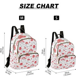 Forest Mushroom Pattern Backpack Purse for Women, Shoulder Bag Lightweight Mini Backpack Casual Daypack Back Pack Small(11.41...