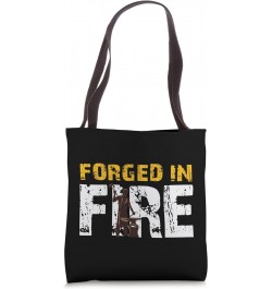 Blacksmith Forged In Fire Retro Vintage Distressed Style Tote Bag $15.36 Totes