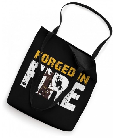 Blacksmith Forged In Fire Retro Vintage Distressed Style Tote Bag $15.36 Totes