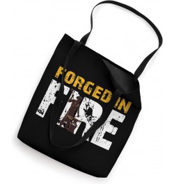 Blacksmith Forged In Fire Retro Vintage Distressed Style Tote Bag $15.36 Totes