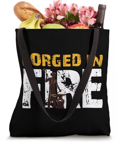 Blacksmith Forged In Fire Retro Vintage Distressed Style Tote Bag $15.36 Totes