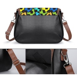 Women's Leather Crossbody Bags Casual Waterproof Shoulder Handbag Color674 $18.85 Satchels