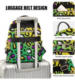 Mardi Gras Women Backpack Mardi Gras Leopard Rock Travel Bag Compact Daily Bag Small $14.87 Backpacks