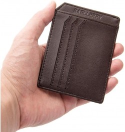 Wallet Solid Purse Men Purse Wallet Bag Material Credit ID Card Holder Purse Money Case for Men Ticket (Color : Black) Black ...