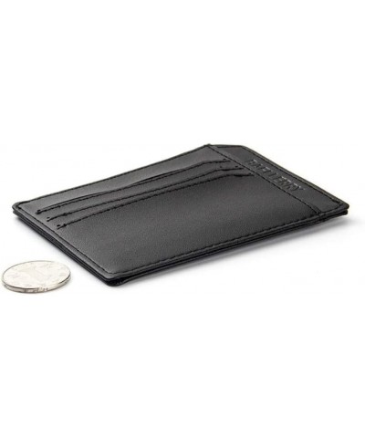 Wallet Solid Purse Men Purse Wallet Bag Material Credit ID Card Holder Purse Money Case for Men Ticket (Color : Black) Black ...